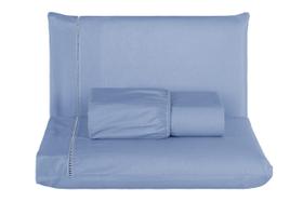 Jogo de Lençol Liso CASAL Ponta Palito 3 Peças 100 Algodão