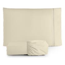 Jogo de Lençol Liso Solteiro 2 Peças 180 Fios Algodão Palha Jogo de Lençol Liso Solteiro 2 Peças 180 Fios Algodão Palha