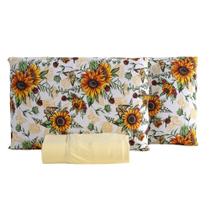 Jogo De Lençol Luar Casal 3 Peças Malha 100% Algodão Estampado - Girassol Amarelo Jogo De Lençol Luar Casal 3 Peças Malha 100% Algodão Estampado - Girassol Amarelo