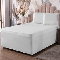 Jogo De Lençol Luva Casal Conjugada Colchão E Box Malha 3P