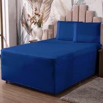 Jogo De Lençol Luva Casal Conjugada Colchão E Box Malha 3P