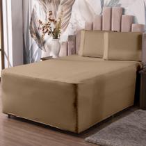 Jogo De Lençol Luva Casal Conjugada Colchão E Box Malha 3P