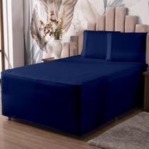 Jogo De Lençol Luva Casal Conjugada Colchão E Box Malha 3P