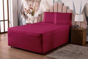 Jogo de lençol luva casal padrao malha gel 3 peças