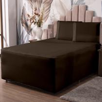 Jogo de Lençol Luva King Conjugada Veste Colchão e Box Malha 3 Peças