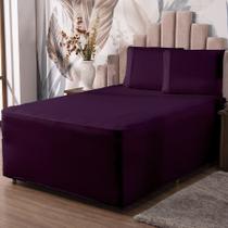 Jogo de Lençol Luva King Conjugada Veste Colchão e Box Malha 3 Peças