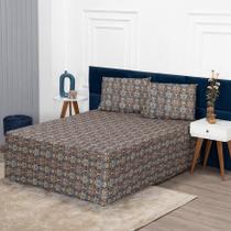 Jogo De Lençol Luva Solteiro Conjugada Colchão Box Malha 2P