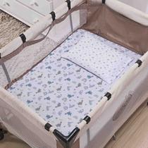 Jogo de Lençol Malha para Berço Cercado 2 Peças Bublim
