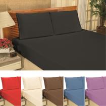 jogo de lençol micro percal queen 203 x 193 conforto qualidade moderno 200 fios