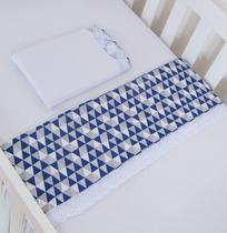 Jogo de Lençol Mini Berço 3 peças Bandeirola Marinho