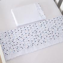 Jogo de Lençol Mini Berço 3 peças Triângulo Azul Jogo de Lençol Mini Berço 3 peças Triângulo Azul