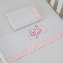 Jogo de Lençol Mini Berço 3 peças Ursa Soneca