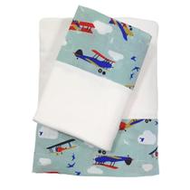 Jogo de Lençol Mini Cama 3 Peças Malha 100% Algodão Avião Cru Arrumadinho Enxovais Jogo de Lençol Mini Cama 3 Peças Malha 100% Algodão Avião Cru Arrumadinho Enxovais