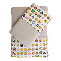 Jogo de Lençol Mini Cama 3 Peças Malha 100% Algodão Emoji Nude Arrumadinho Enxovais Jogo de Lençol Mini Cama 3 Peças Malha 100% Algodão Emoji Nude Arrumadinho Enxovais