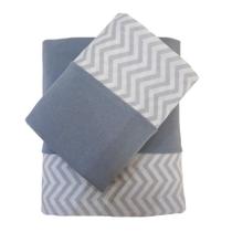 Jogo de Lençol Mini Cama Chevron Cinza Arrumadinho Enxovais Jogo de Lençol Mini Cama Chevron Cinza Arrumadinho Enxovais
