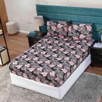 Jogo De Lençol Nuance Solteiro 2 Peças Malha Gel Estampado - Floral 23 - 100% Poliéster Jogo De Lençol Nuance Solteiro 2 Peças Malha Gel Estampado - Floral 23 - 100% Poliéster