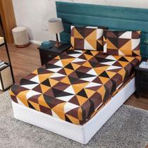 Jogo De Lençol Nuance Solteiro 2 Peças Malha Gel Estampado - Geométrico 22 - 100% Poliéster Jogo De Lençol Nuance Solteiro 2 Peças Malha Gel Estampado - Geométrico 22 - 100% Poliéster