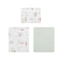 Jogo De Lençol P/carrinho De Bebê 100% Algodão 3 Pçs menino menina - Papi