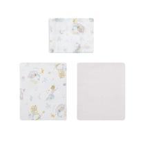 Jogo De Lençol P/carrinho De Bebê 100% Algodão 3 Pçs menino menina - Papi Jogo De Lençol P/carrinho De Bebê 100% Algodão 3 Pçs menino menina - Papi