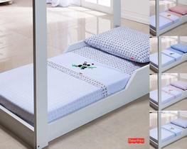 Jogo de lençol p/ mini cama 03-peças fisher-price - incomfral