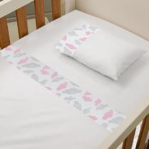 Jogo de Lençol Para Berço Americano Kit 3 Peças Nuvem Rosa Azul Bebê Menino Menina Jogo de Lençol Para Berço Americano Kit 3 Peças Nuvem Rosa Azul Bebê Menino Menina