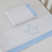 Jogo de Lençol para Berço Desmontável 3 peças - Prince Azul