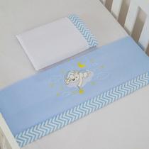 Jogo de Lençol para Berço Desmontável 3 peças - Urso Soneca Azul