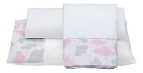 Jogo De Lençol Para Berço Infantil Americano Bebê 3 Peças