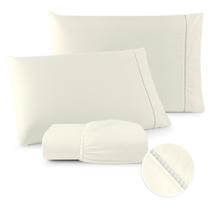 Jogo de lençol para cama king size 3 peças 100%algodão/percal 200 fios varias cores