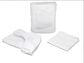 Jogo de lençol para Mini Berço 3 peças 90 Branco Jogo de lençol para Mini Berço 3 peças 90 Branco