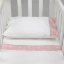 Jogo De Lençol Para Mini Berço 3 Peças Coroa Rosa Jogo De Lençol Para Mini Berço 3 Peças Coroa Rosa