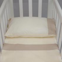 Jogo De Lençol Para Mini Berço 3 Peças Poá Caqui Jogo De Lençol Para Mini Berço 3 Peças Poá Caqui