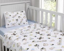 Jogo de Lençol para Minicama 3 Peças Kinder Malha Tecebem