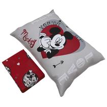 Jogo De Lençol Personagens Disney Infantil Em Malha Mickey E Minnie