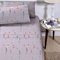 Jogo De Lençol Planeta Mágico Solteiro 3 Peças Infantil Estampado - Bailarina - 100% Poliéster Jogo De Lençol Planeta Mágico Solteiro 3 Peças Infantil Estampado - Bailarina - 100% Poliéster