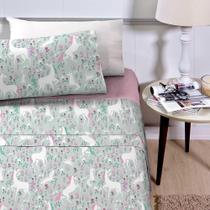 Jogo De Lençol Planeta Mágico Solteiro 3 Peças Infantil Estampado - Poney Rosa Nature Jogo De Lençol Planeta Mágico Solteiro 3 Peças Infantil Estampado - Poney Rosa Nature