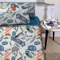 Jogo De Lençol Planeta Mágico Solteiro 3 Peças Infantil Estampado - Skate - 100% Poliéster Jogo De Lençol Planeta Mágico Solteiro 3 Peças Infantil Estampado - Skate - 100% Poliéster