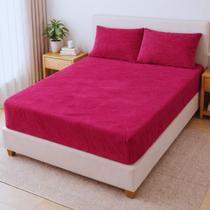 Jogo De Lençol Plush Casal 3 Peças Manta Soft Cama Box Felpudo