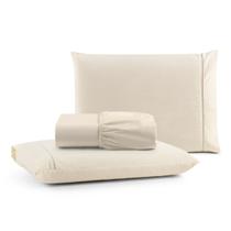 Jogo de Lençol Ponto Palito Casal 180 Fios 3 Peças Jogo de Lençol Ponto Palito Casal 180 Fios 3 Peças