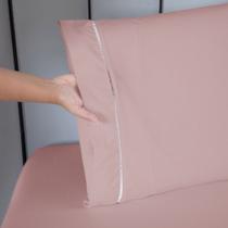 Jogo De Lençol Ponto Palito Simples 3 Peças Queen Algodão