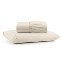 Jogo de Lençol Ponto Palito Solteiro 180 Fios 2 Pç - Palha Jogo de Lençol Ponto Palito Solteiro 180 Fios 2 Pç - Palha