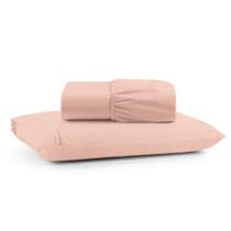 Jogo de Lençol Ponto Palito Solteiro 180 Fios 2 Pç - Salmão Jogo de Lençol Ponto Palito Solteiro 180 Fios 2 Pç - Salmão