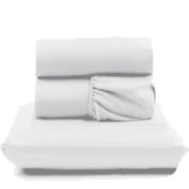 Jogo de Lençol Pratik Peletizado Solteiro 3 Peças Barato - Branco - 100% Poliéster