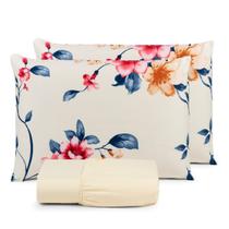 Jogo de Lençol Queen 200 Fios Estampado 03 Peças Felicità Jogo de Lençol Queen 200 Fios Estampado 03 Peças Felicità