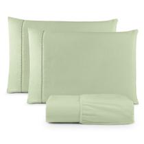 Jogo de Lençol Queen 3 Peças 180 Fios Ponto Palito Algodão