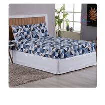 Jogo de Lençol Queen 3 Peças 200 Fios 100% algodão Estampado Mariah