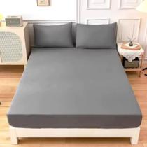Jogo De Lençol Queen 3 Peças Casal Cama Com Elástico Micropercal 400 Fios Liso