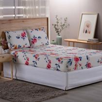 Jogo de Lençol Queen 3 Peças Estampado Micropercal 400 Fios Confort