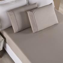 Jogo de Lençol Queen 3 Peças Percal 400 Fios Ponto Palito