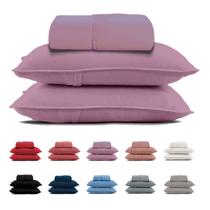 Jogo de Lençol Queen 3 Peças Rose 100% Algodão C/ Elástico Jogo de Lençol Queen 3 Peças Rose 100% Algodão C/ Elástico